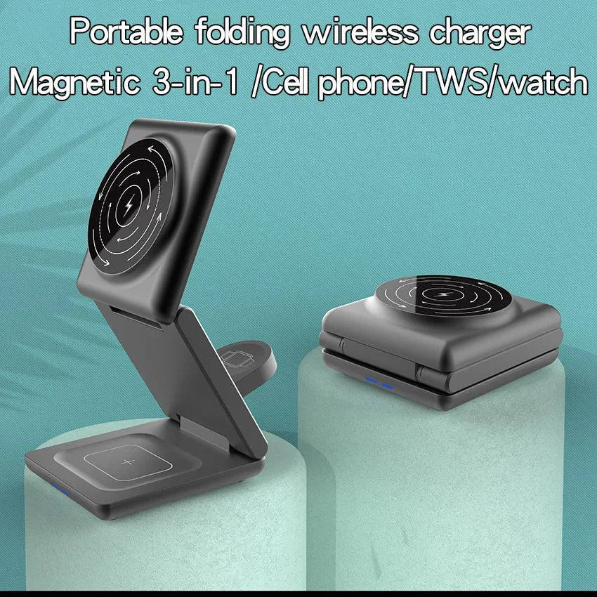 3-in-1 Wireless Magnetic Charging Stand