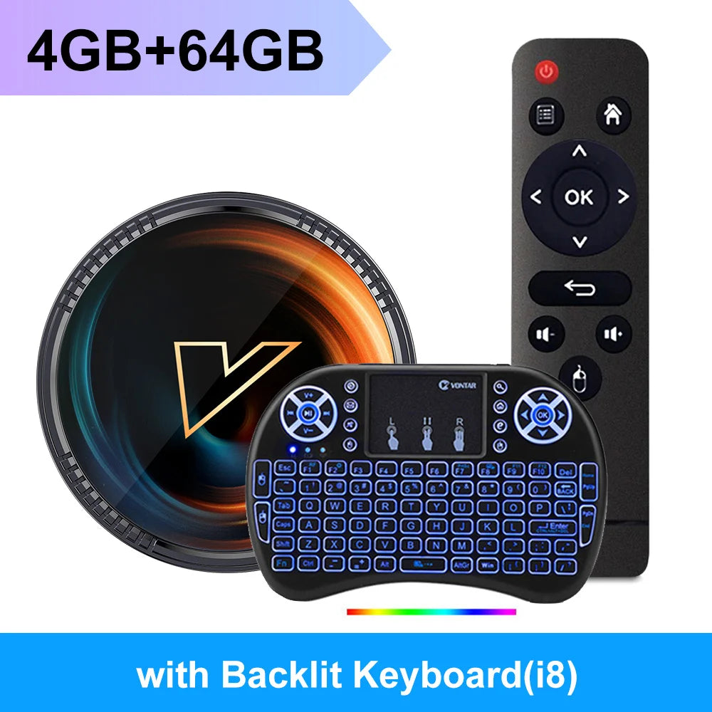 W2 ATV androidtv 11.0 Smart TV Box Amlogic S905W2 Support Google Voice Input 8K Video 4K 60fps AV1 Dual Wifi BT4.0 Media Player