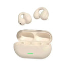 Technova T75 Bluetooth 5.3 clip-on in-ear headphones in beige with charging case