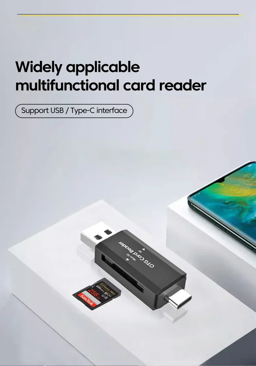 2-in-1 USB Card Reader Micro SD TF Memory Card Reader USB2.0 High Speed Transfer Cardreader Adapter For PC Laptop Accessories - Gadgets