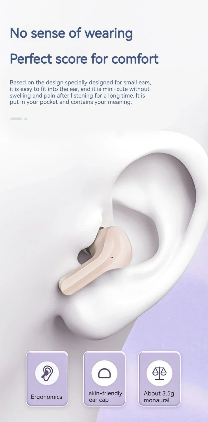 Original T2 Wireless Bluetooth Earphone, Transparent HIFI Headphones,LED Power Digital Display,Stereo Sound Earphones for Xiaomi - Gadgets