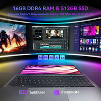 KAMRUI 15.6" Gaming Laptop – AMD Ryzen 7 5825U or Ryzen 5 7430U | 16GB DDR4 | 512GB NVMe | Wi-Fi 6 | Windows 11 Pro