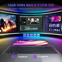KAMRUI Ryzen 7 15.6 Laptop 16GB DDR4 512GB SSD Windows 11