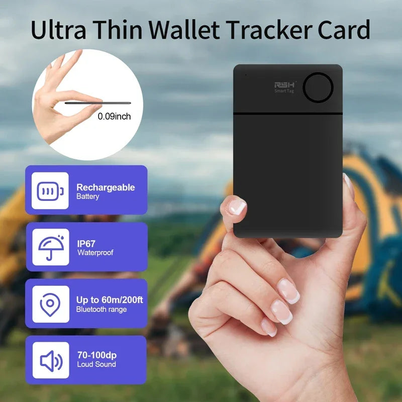 Smart Card Tracker - Wireless Rechargeable Anti-Lost Item Locator