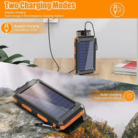 Solar Power Bank 80000mAh Portable Charging Powerbank with LED Light - Gadgets