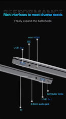 Technova 15.6-inch laptop side with USB 3.0, mini-HDMI, DC, TF card slot, 3.5mm audio, Kensington lock