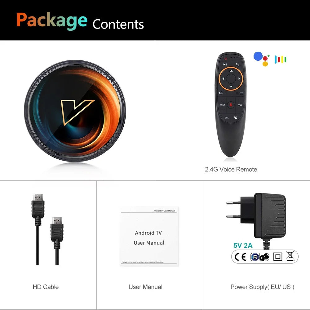 W2 ATV androidtv 11.0 Smart TV Box Amlogic S905W2 Support Google Voice Input 8K Video 4K 60fps AV1 Dual Wifi BT4.0 Media Player