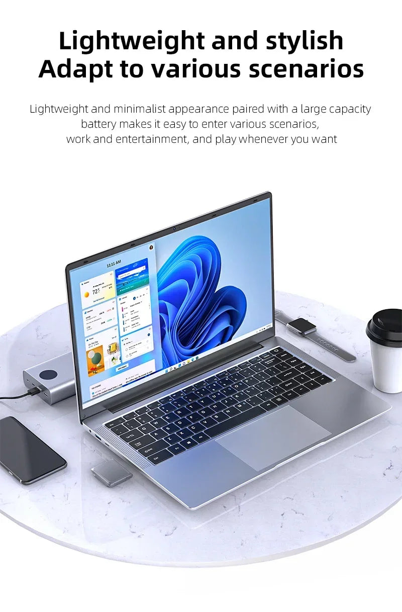 15.6" Office Laptop — Intel Atom x7, 12GB RAM, Up to 2TB SSD, Windows 11 — product image 9