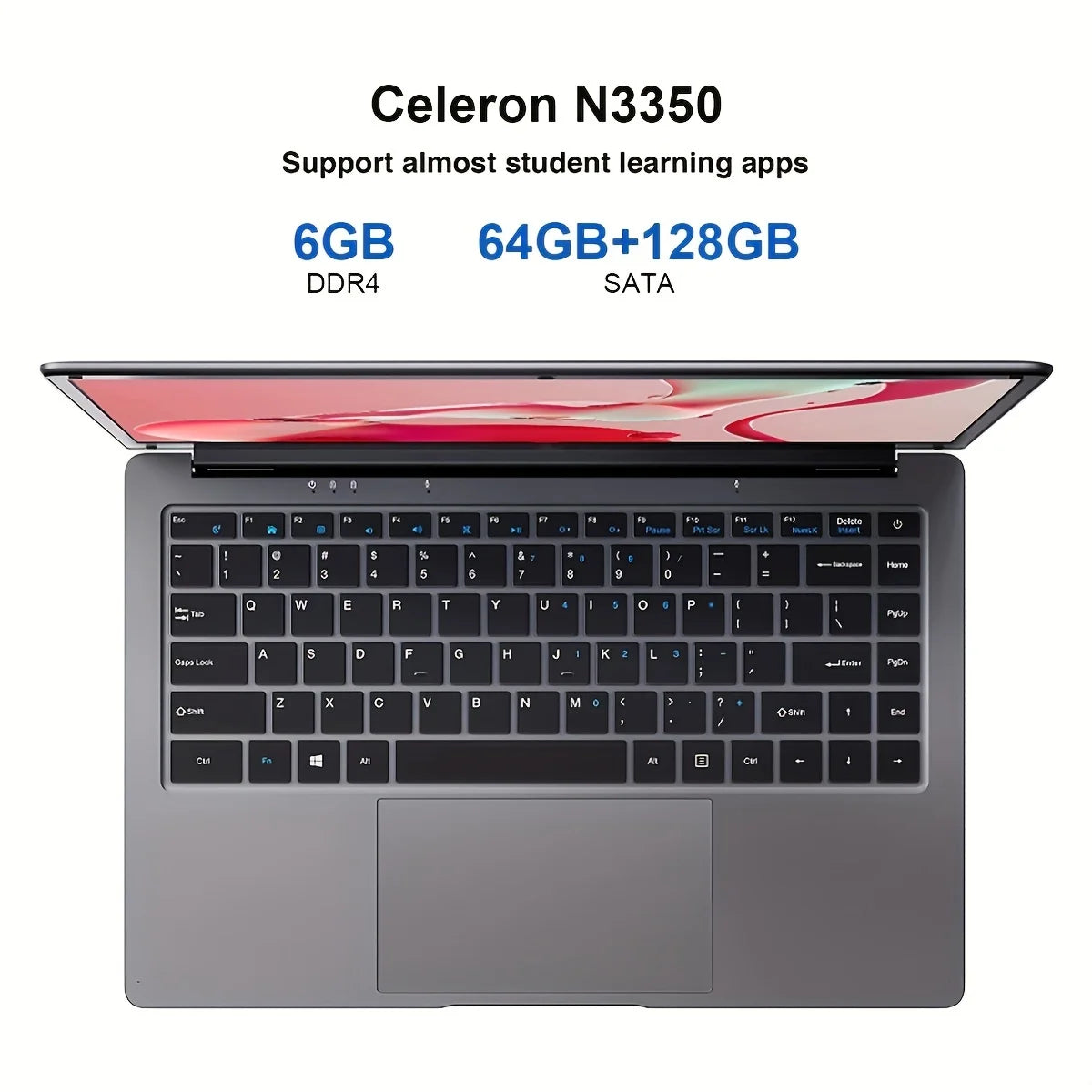 14" Laptop — Intel Celeron N3350, 6GB RAM, 192GB SSD, Windows — product image 3