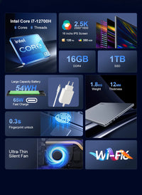 Ninkear N16Pro 16" — Intel Core i7, 2.5K 120Hz, 16GB RAM, 1TB SSD — product image 8