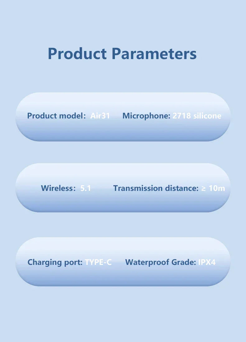 Original T2 Wireless Bluetooth Earphone, Transparent HIFI Headphones,LED Power Digital Display,Stereo Sound Earphones for Xiaomi - Gadgets