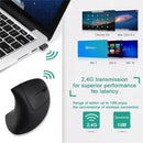Wireless Vertical Ergonomic Mouse with Adjustable DPI - Gadgets