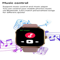 2.01-inch Bluetooth calling smartwatch by Technova with pink strap and gold case