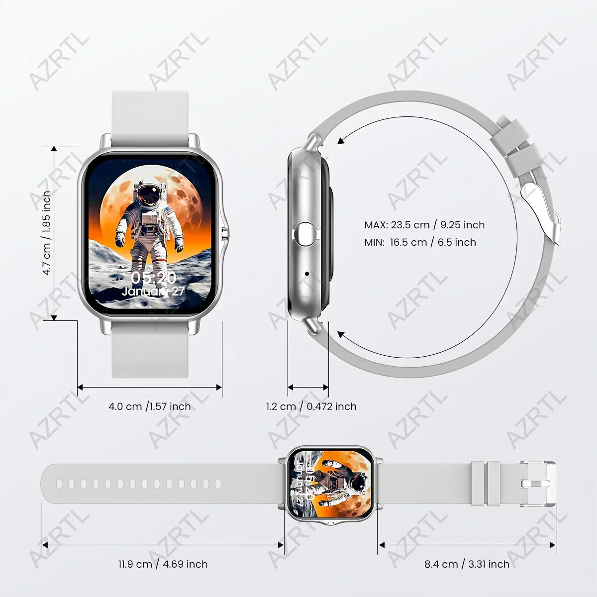 Lanvoden Stylish Fullscreen Touch Smartwatch