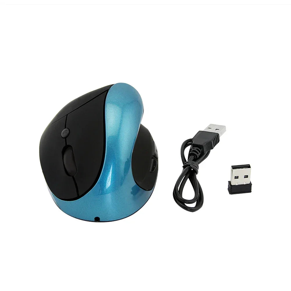 PloutoRich Wireless Vertical Mouse - Ergonomic Rechargeable Design - Gadgets