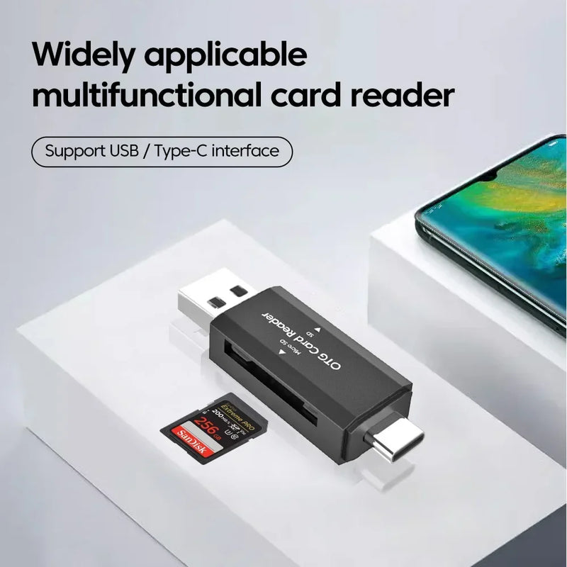 2-in-1 High-Speed USB Card Reader for Micro SD & TF Cards
