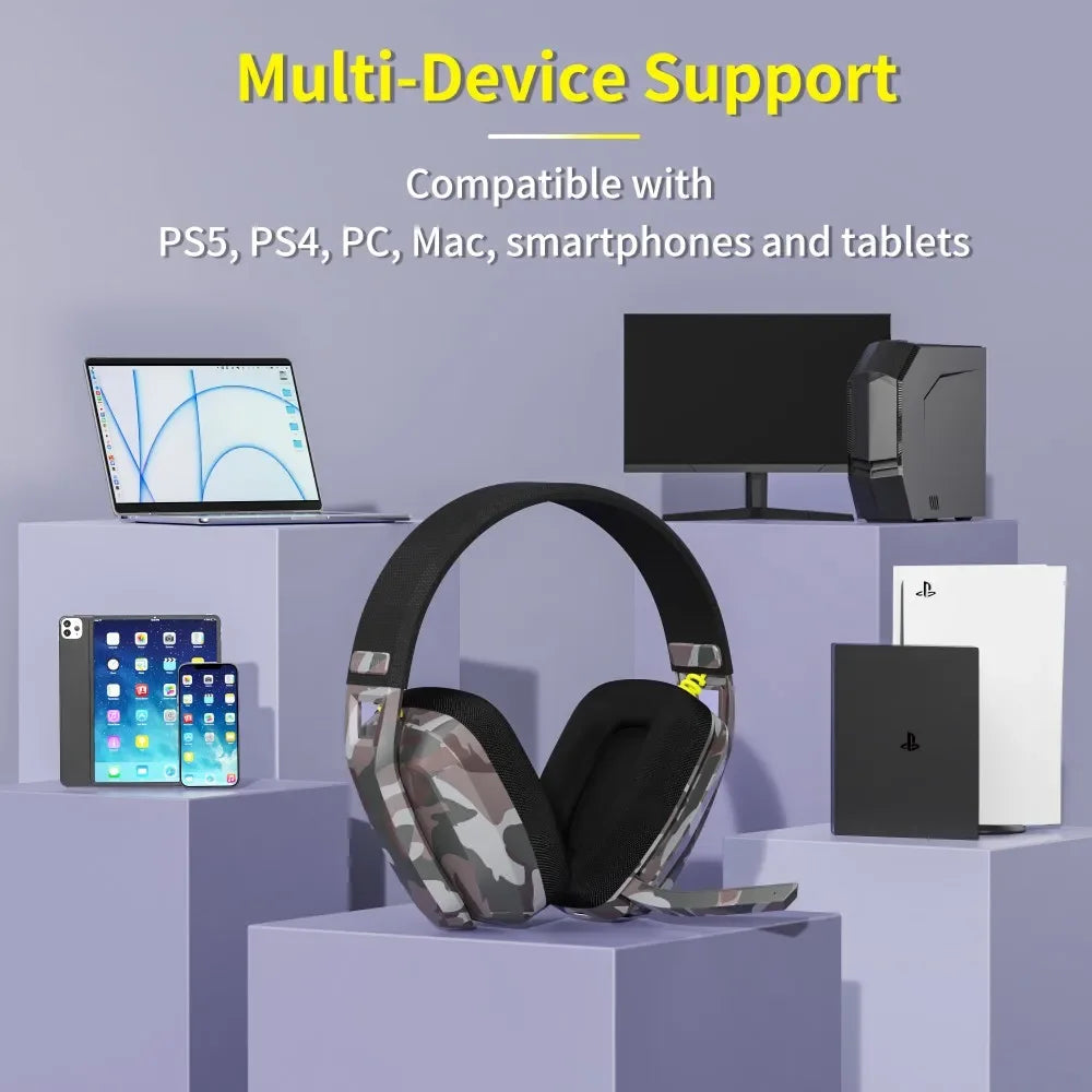 BINNUNE BW06 2.4GHz Wireless Gaming Headset with Mic - Gadgets