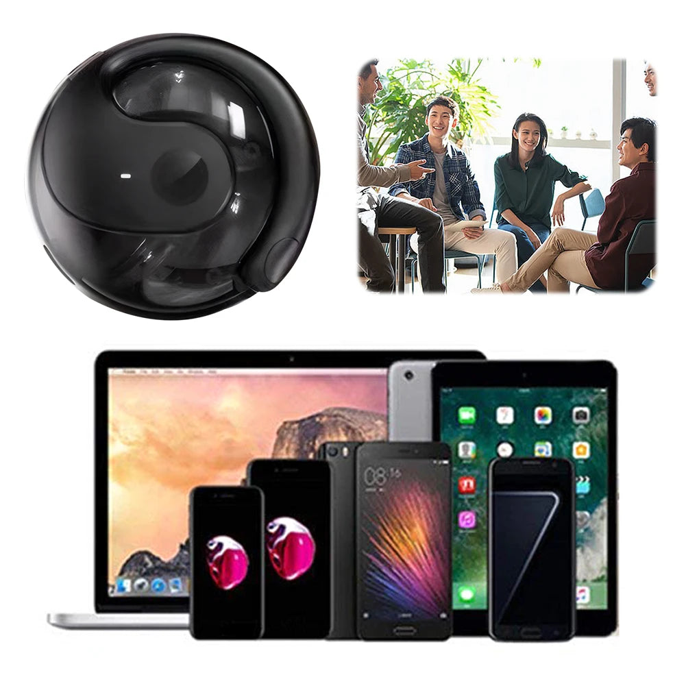 Technova AI Translation Earbuds in-ear headphones with black charging case; real-time Bluetooth translator.