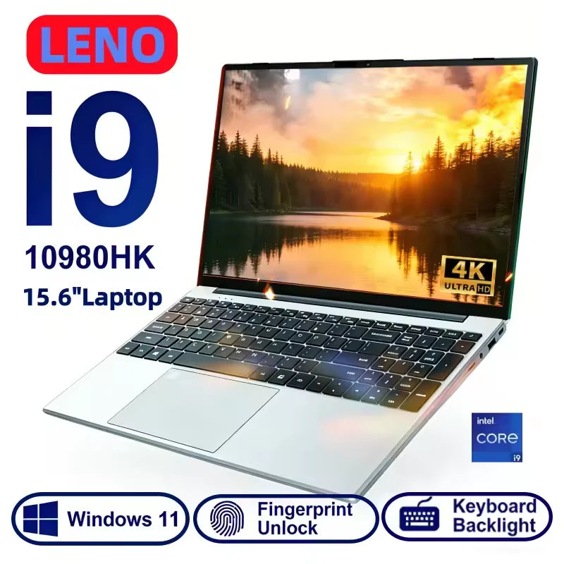 LENO 2026 15.6" Ultraslim Gaming Laptop – Intel Core i9-10980HK | Up to 32GB DDR4 | 2TB SSD+HDD | Windows 11 Pro