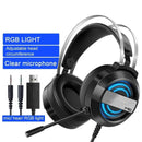 RGB Headset Gamer Wired Headset PC PS4 Gaming Headphones with HD Flexible Mic - Gadgets