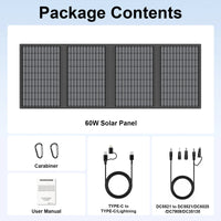 MHPOWOS Solar Battery Charger - 45W / 60W Foldable Portable Solar Panel - Gadgets
