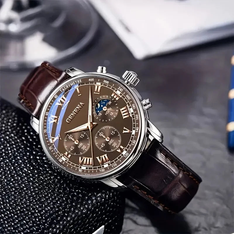 GENEVA High Quality Men's Luxury Belt Fashion Quartz Watch - Gadgets
