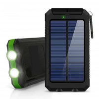 Solar Power Bank 80000mAh Portable Charging Powerbank with Strong LED Light - Gadgets