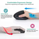 Wireless Vertical Ergonomic Mouse with Adjustable DPI - Gadgets