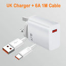 67W USB C Fast Charger Quick Charging Charger QC 3.0 USB Charger Adapter With Type C Charging Cable EU US UK Wall Power Adapter