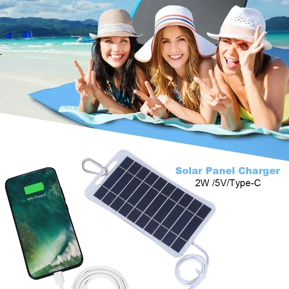 APWIKOGER 2W 5V Portable Solar Panel USB Battery Charger - Gadgets