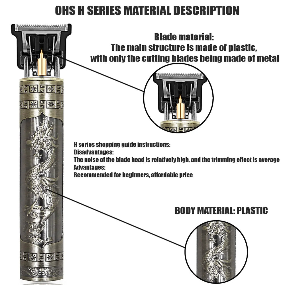 T9 Hair Clipper - Electric Beard and Body Hair Trimmer for Men