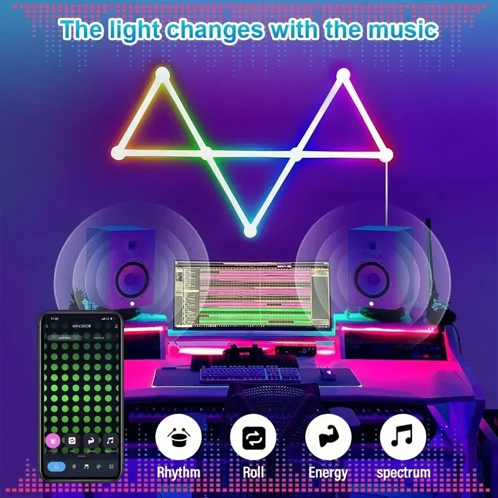 Smart LED Wall Light RGB IC Strip - DIY Atmosphere Night Light