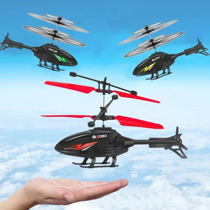 Watch Wrist Hand Controlled Induction Aircraft Impact Resistant Helicopter with Lighting Rechargeable Mini RC Drone - Gadgets