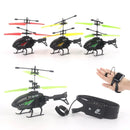 Watch Wrist Hand Controlled Induction Aircraft Impact Resistant Helicopter with Lighting Rechargeable Mini RC Drone - Gadgets
