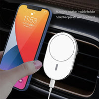 Magnetic Cell Phone Car Holder with Qi Wireless Charging - Gadgets