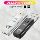 2 in 1 Card Reader USB 2.0 to SD Micro SD TF Card Reader for PC Laptop Accessories Smart Memory Card Reader Multi-card SD 카드 리더 - Gadgets