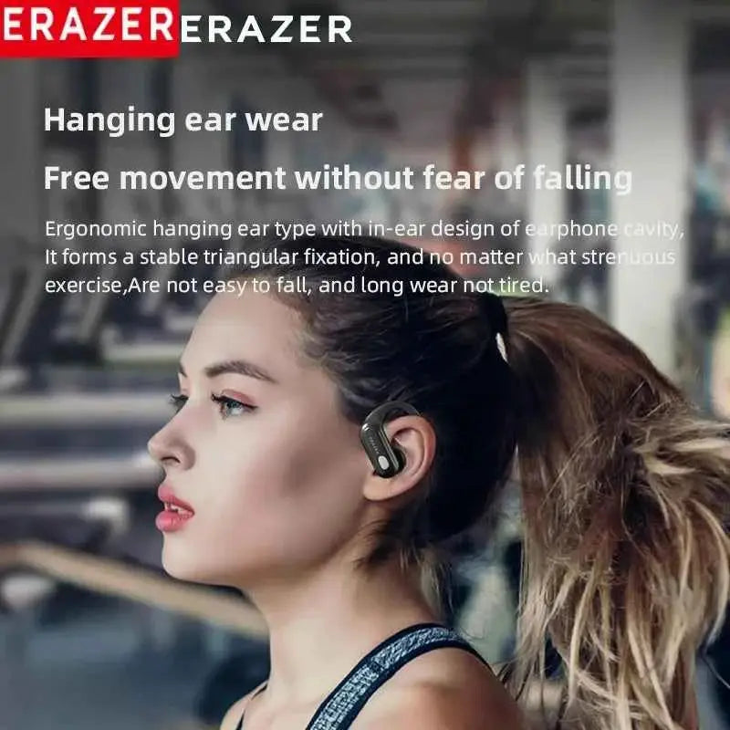 ERAZER XT60 PRO Wireless In-Ear Earphones with black body and green accent