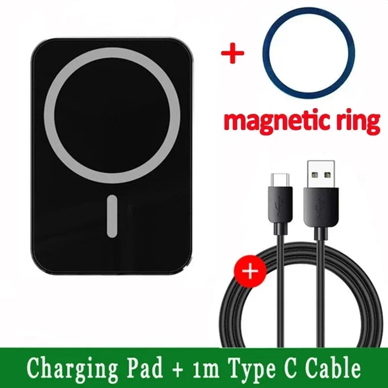 Magnetic Car Wireless Charger Mount for iPhone 12-15 Pro Max Mini - Gadgets