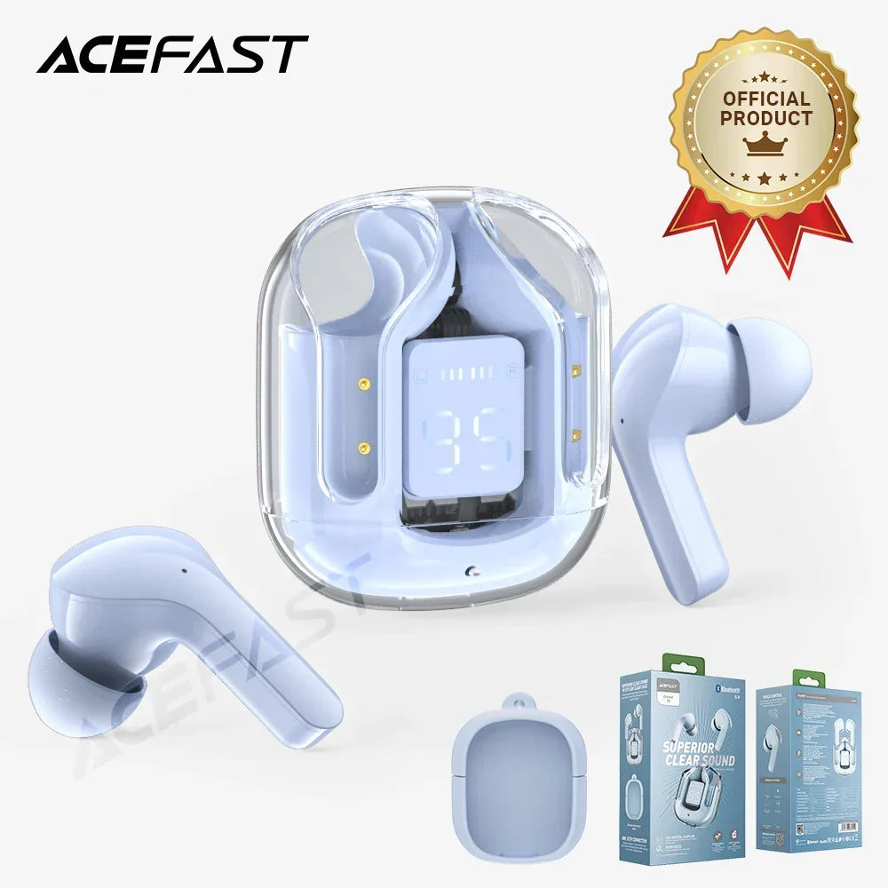 ACEFAST T6 Wireless Bluetooth 5.0 Earbuds with Noise Reduction & Mic