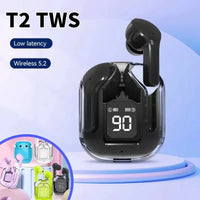 Original T2 Wireless Bluetooth Earphone Transparent HIFI Headphones - Gadgets