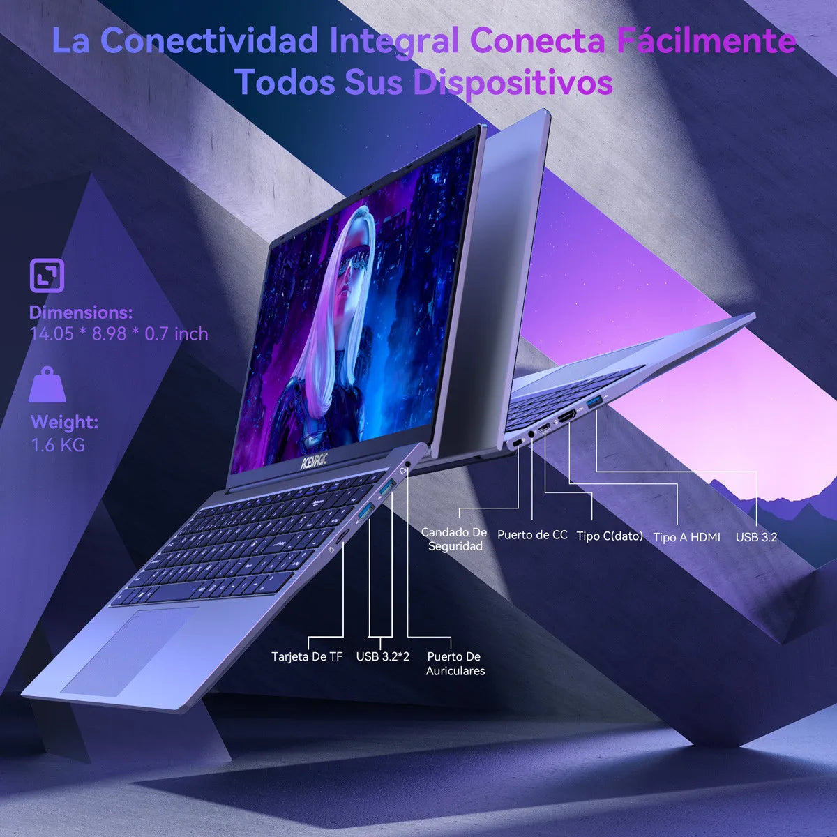 KAMRUI 15.6" Laptop — Ryzen 7, 16GB DDR4, 512GB NVMe SSD, Windows 11 Pro — product image 4