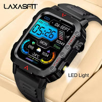 LAXASFIT New Outdoor Military Smartwatch - Bluetooth Talking Fitness Watch - Gadgets