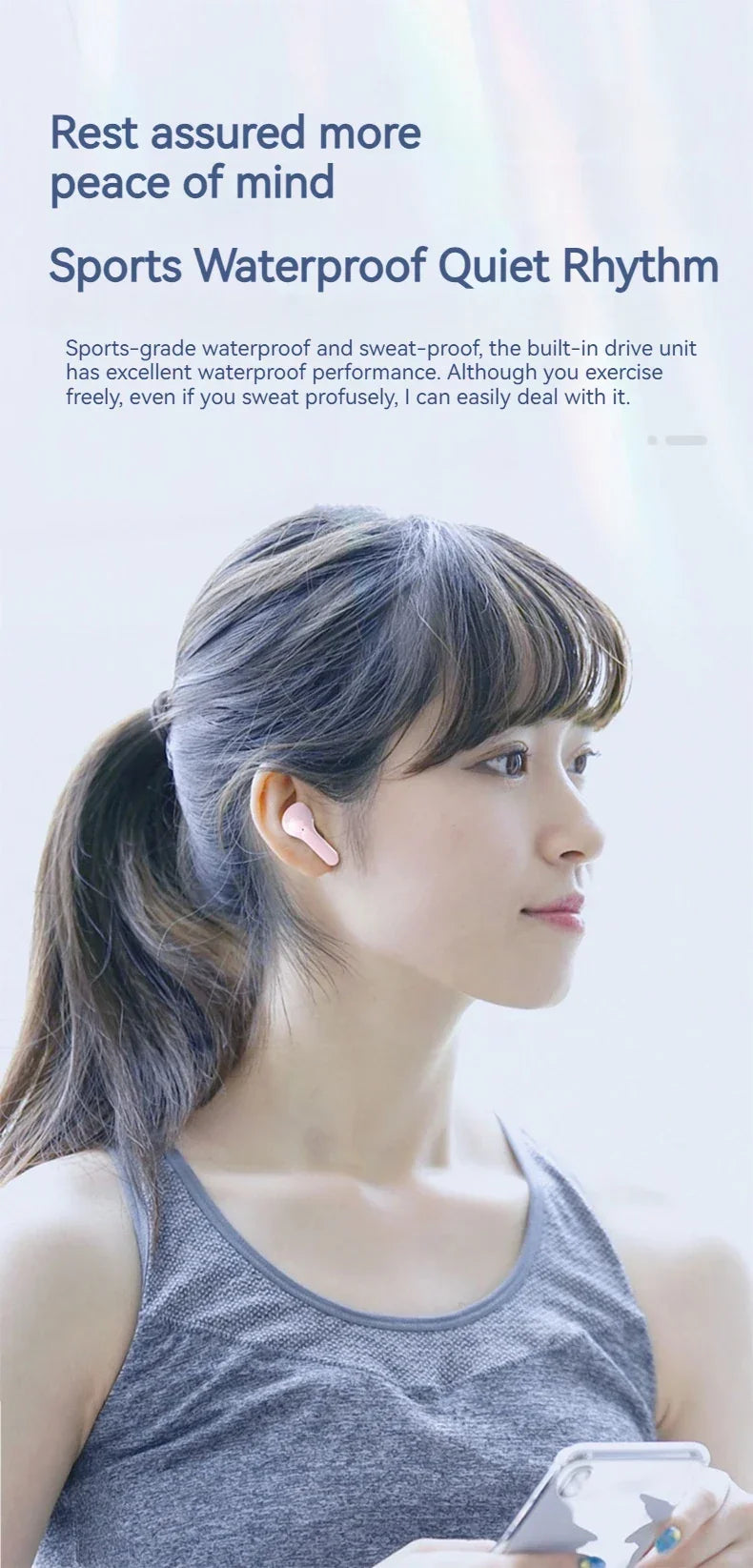 Original T2 Wireless Bluetooth Earphone, Transparent HIFI Headphones,LED Power Digital Display,Stereo Sound Earphones for Xiaomi - Gadgets