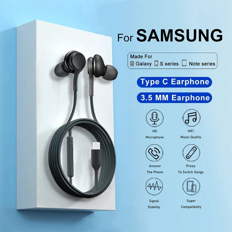 DIXSG Wired In-Ear Earphones with Mic for Samsung Galaxy Series