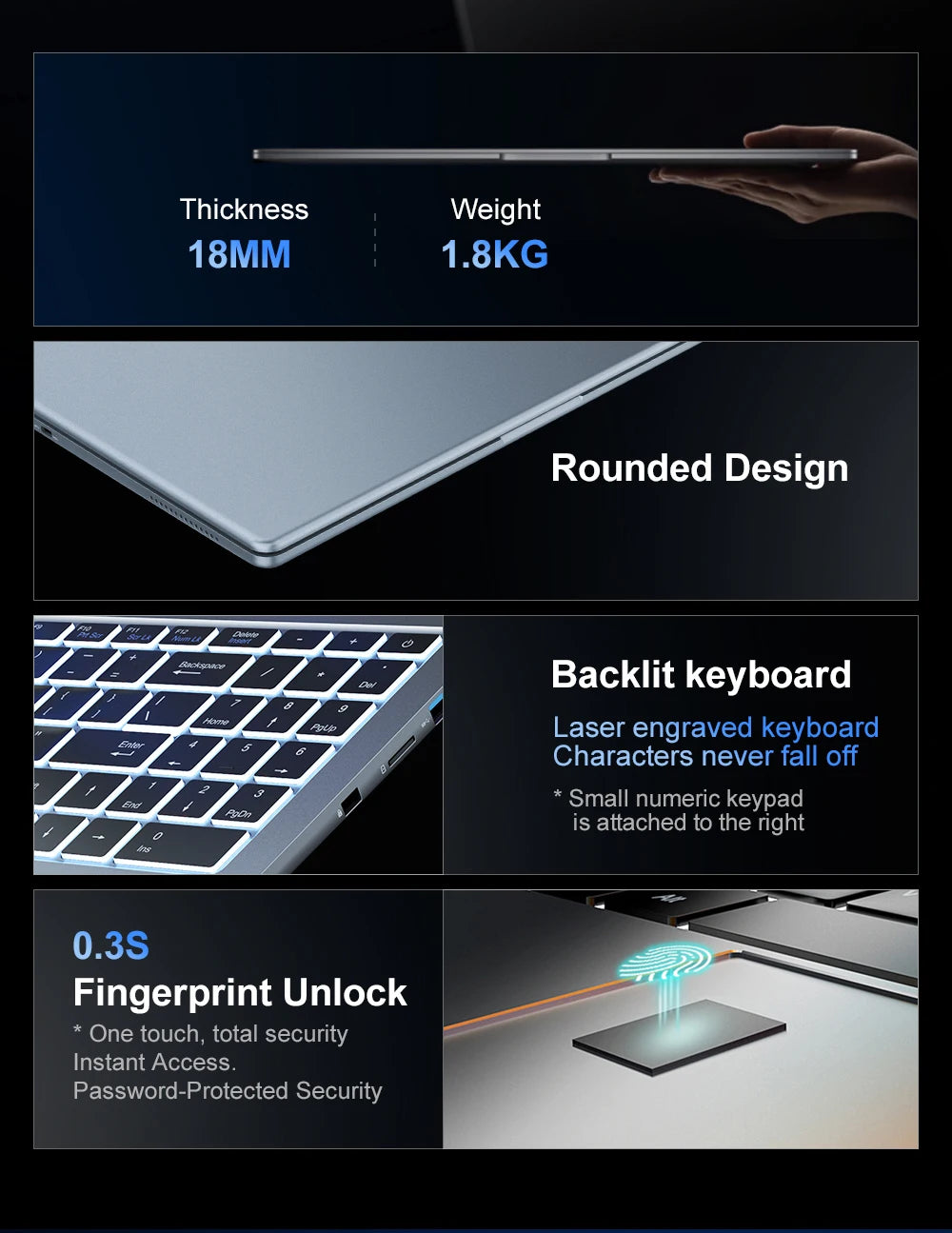 Ninkear N16Pro 16" — Intel Core i7, 2.5K 120Hz, 16GB RAM, 1TB SSD — product image 18