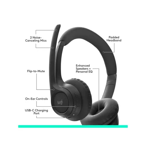 Logitech Zone Vibe 300 Wireless Noise-Canceling Bluetooth Stereo Headset